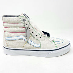 Vans SK8 Hi (Vans Emboss) True White Womens Casual Shoes Sneakers