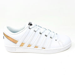 K-Swiss Ramli Court White Cracked Metallic Womens Casual Sneakers 96999 120