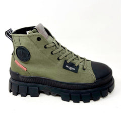 Palladium Revolt Hi TX Olive Night Green Womens Size 10 Platform Boots 97242 309