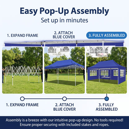 🔥[Hot sale]🔥10x20Pop up Canopy Tent with 6 sidewalls Commercial Heavy Duty Canopy UPF 50+ All Weather Waterproof Outdoor Wedding Party Tents