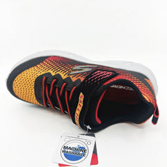 Skechers Go Run 650 Norvo Black Red Kids Size 5 Sneakers