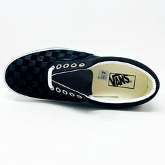 Vans Era (Deboss Checkerboard) Black True White Womens Classic Shoes Sneakers