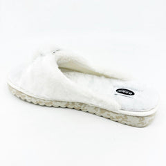 Dr Scholls Staycay OG Tofu White Faux Fur Womens Slippers Slide Sandals
