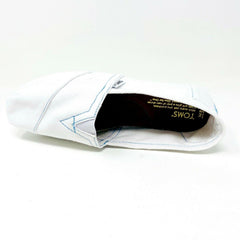 Toms Classics White Womens Slip On Casual Canvas Flat Shoes