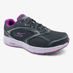 Skechers Go Run Consistent 2.0 Dynamic Energy Charcoal Purple Womens Sneaker