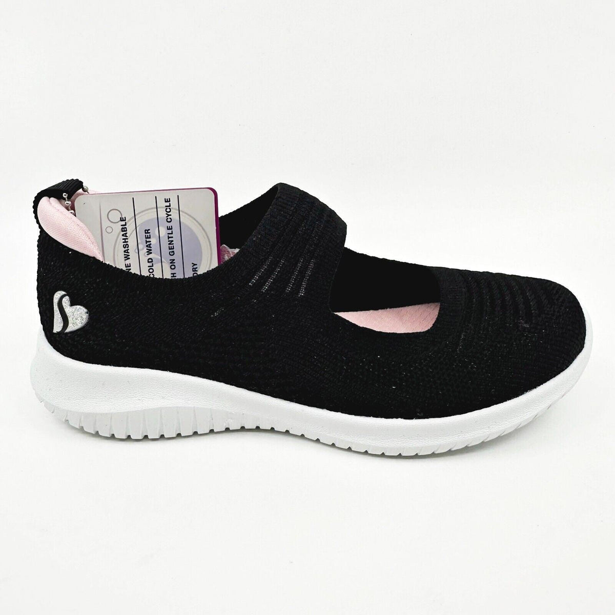 Skechers Ultra Flex Sitten Sweet Black Kids Girls Sneakers