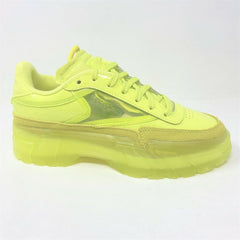 Reebok Club C Cardi B High VIS Green Clear Womens Lifestyle Sneakers H01010