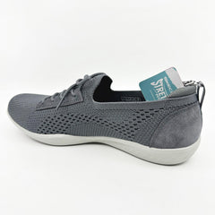 Skechers Newbury St Casually Charcoal Womens Slip On Sneakers