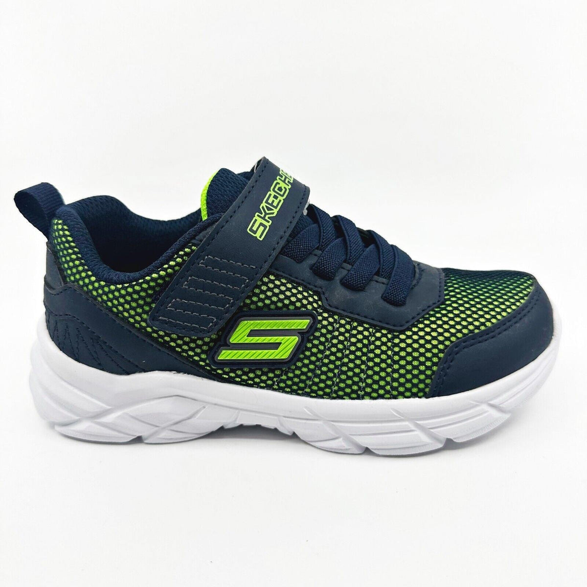 Skechers Rive Navy Lime Kids Boys Size 12 Sneakers