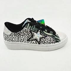 Skechers Goldie Leopard Remix White Leopard Kids Girls Size 12 Sneakers
