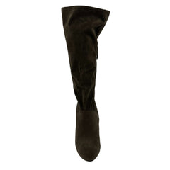 Forever 21 Taupe Dark Brown Knee High Womens Heel Stiletto Casual Boots