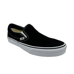 VANS Classic Slip On Black White Womens Athletic Sneaker