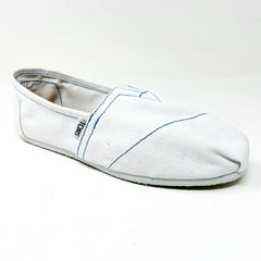 Toms Classics White Womens Slip On Casual Canvas Flat Shoes