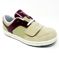 Creative Recreation Cesario Lo Khaki Pat Maroon Youth Kids Sneakers