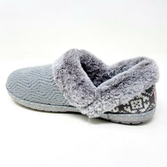 Bobs Skechers Too Cozy Deco Drifter Gray Womens Size 9 Casual Fur Slippers
