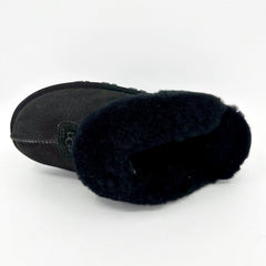UGG Coquette Black Womens Suede Sheepskin Comfy Slippers 5125W BLK