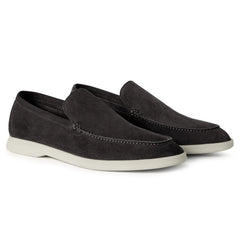 Loro Piana Summer Walk Suede Caviar Loafers