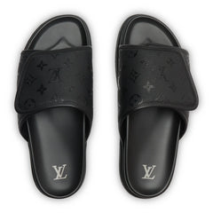 Preloved - Louis Vuitton Miami Mules Black Slides